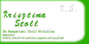 krisztina stoll business card